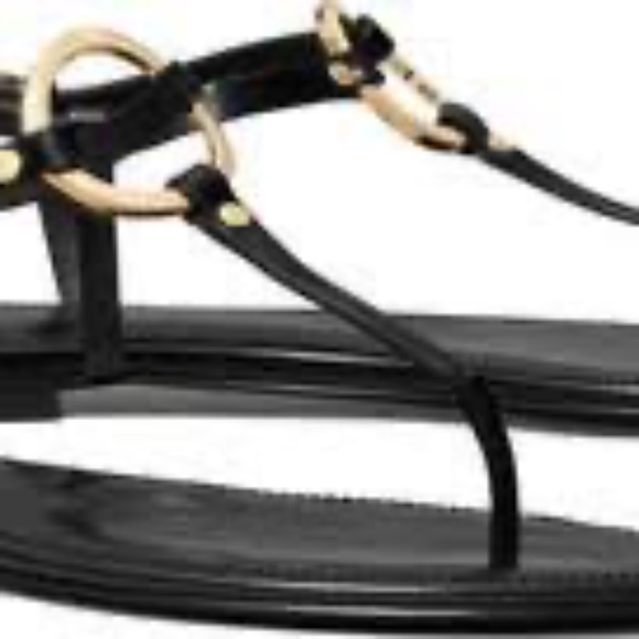 NIB TORY BURCH Ring Sandals black - Picture 1 of 3